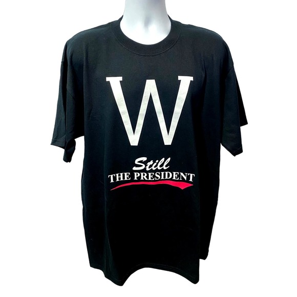 George W Bush W The President T-SHIRT XL Black - Picture 1 of 9